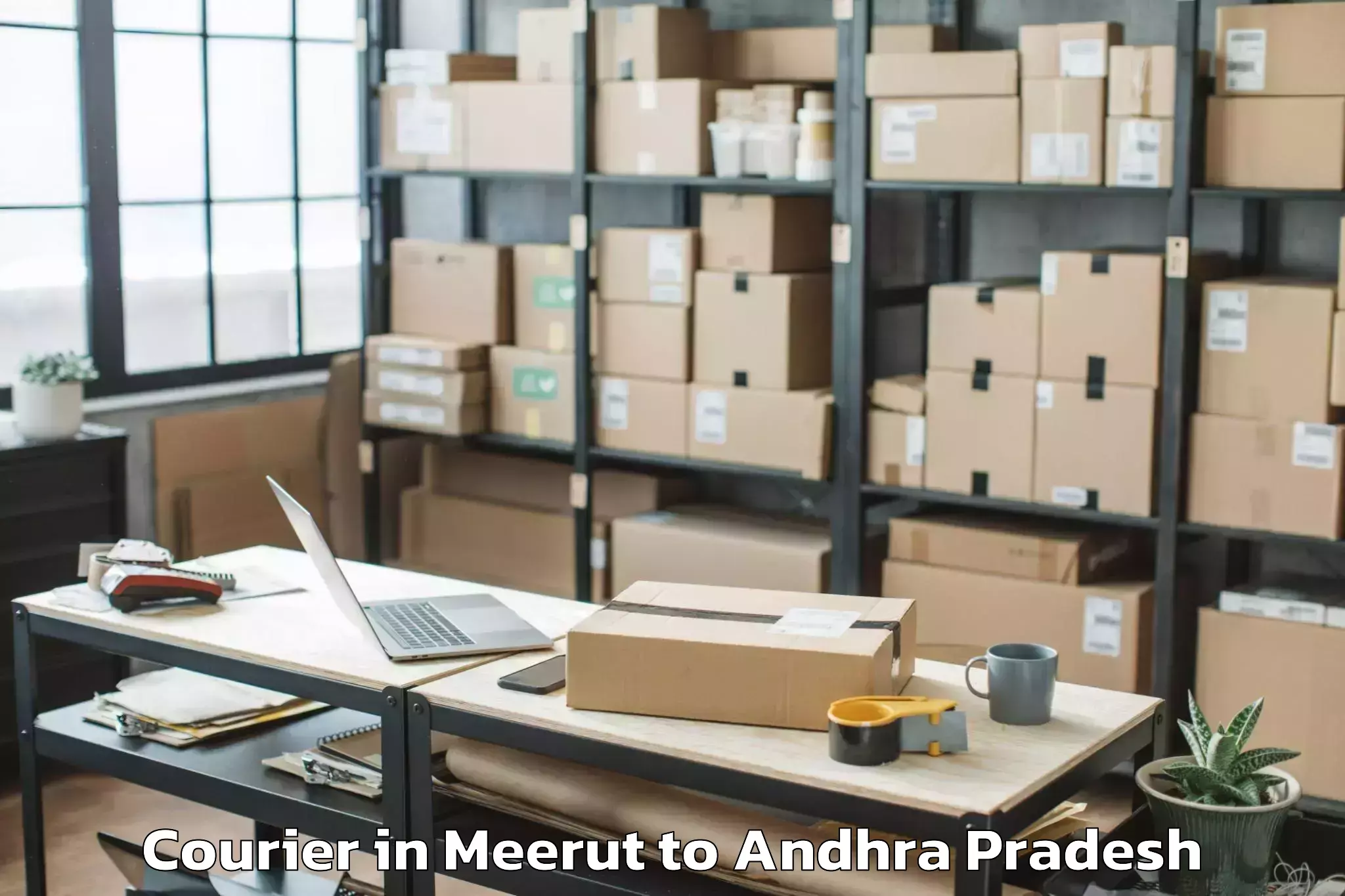 Leading Meerut to Gollapalli Courier Provider